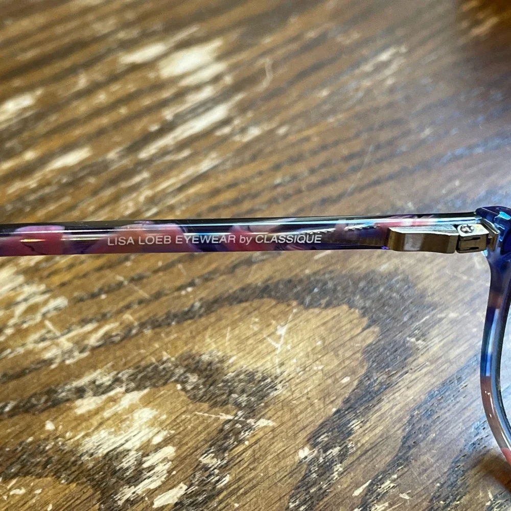 Lisa Loeb Eyeglass FRAMES ONLY Hula Hoop 9 Blueberry Swirl 49-15-125